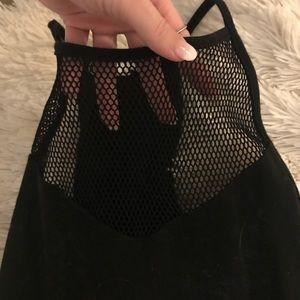 Black fishnet bodysuit